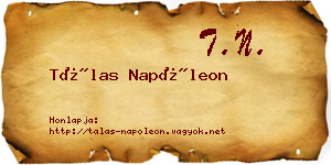 Tálas Napóleon névjegykártya